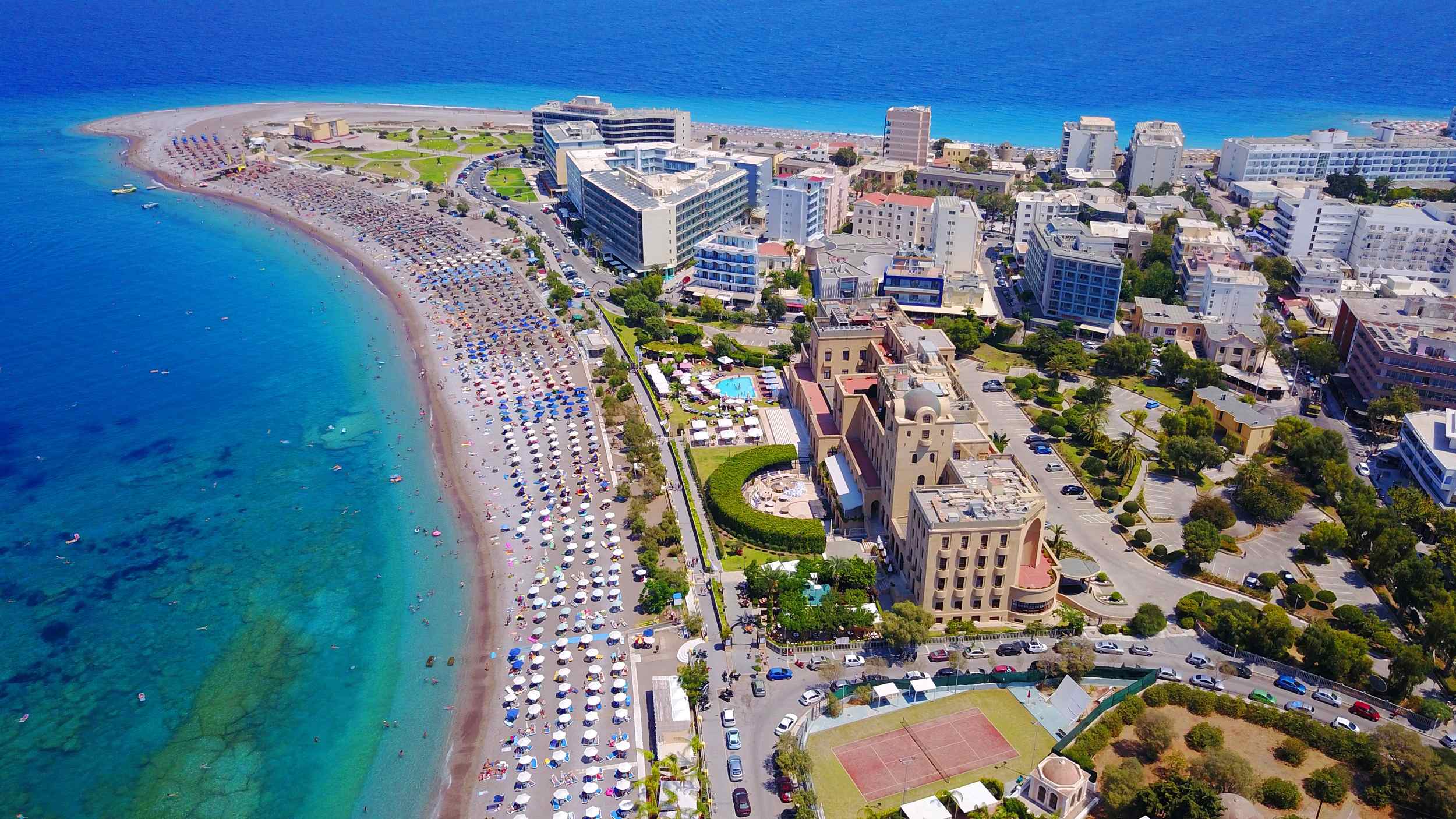 Zefyros Hotel sa klimom i WiFi-jem na samoj obali mora, grad Rodos, ostrvo Rodos, Grčka