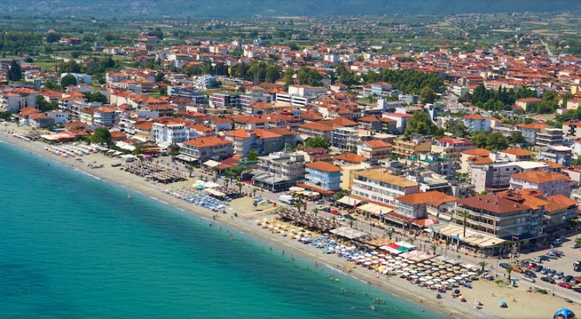 mapa sa ponudom slobodnih hotela i apartmana za smeštaj u Olimpijskoj regiji, Grčka